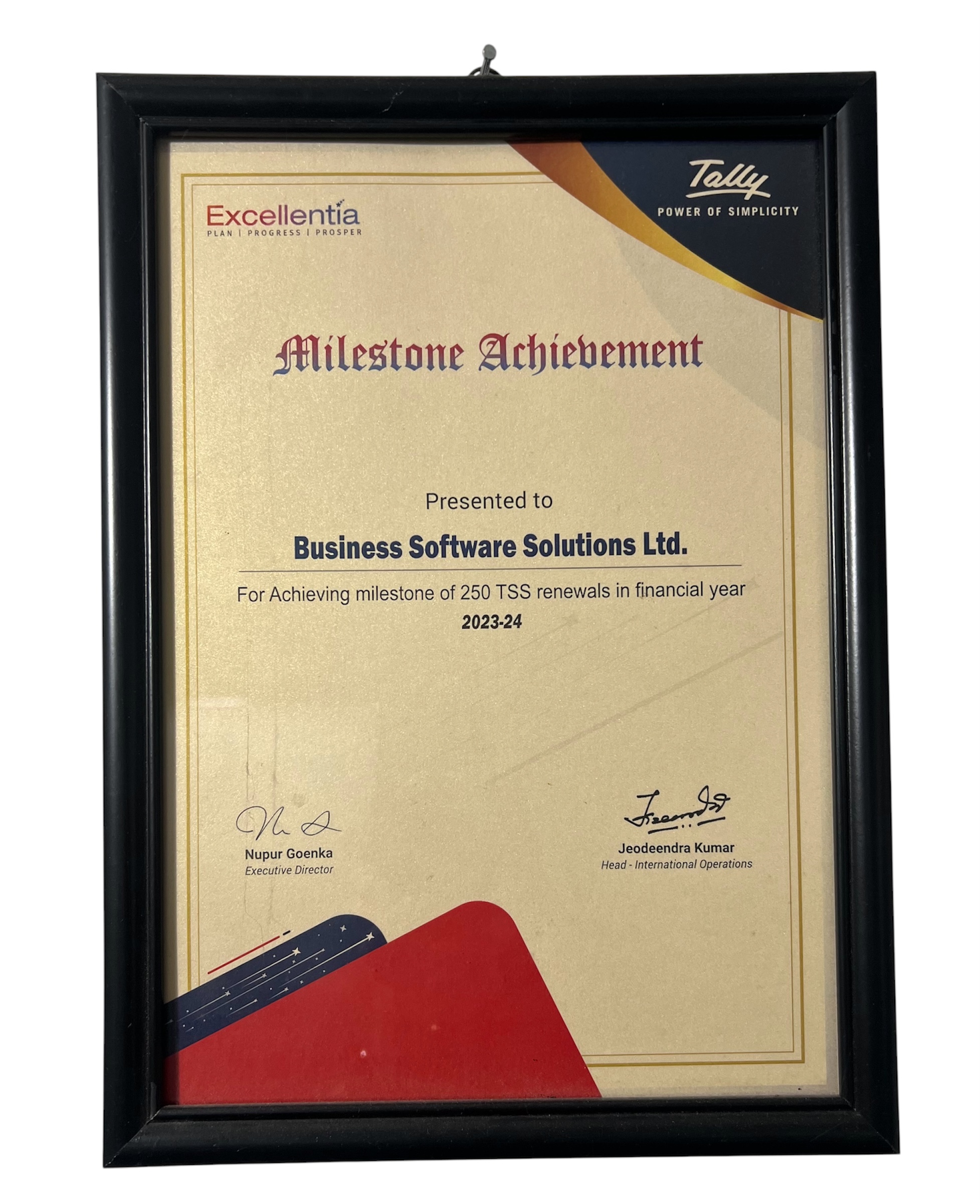 Milestone Achievement for 250 TSS Renewals 2023-24